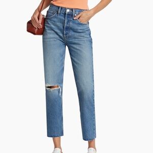 Re/Done Redone 70s Ultra High Rise Stove Pipe Jeans Buttonfly 28 New with Tag